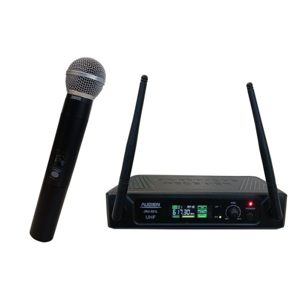 ASMIK/0000/01  Audien JRU-521L-Α Ασύρματο Δυναμικό Μικρόφωνο Χειρός UHF, Με Τροφοδοσία Δέκτη 5V Micro USB