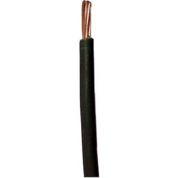 Καλώδιο μονοπολικό NYA H07V-R PVC 6mm² Μαύρο NYA1X6MAYPO